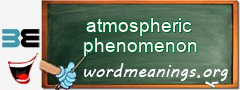 WordMeaning blackboard for atmospheric phenomenon